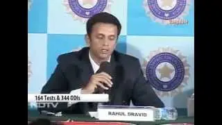 Rahul Dravid Announces Retirement - Press Conference