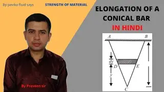 Elongation of a conical bar