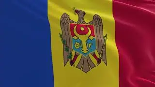 Waving Moldova Flag,  3D Animated Moldova flag Relaxation Video, Moldova independents day