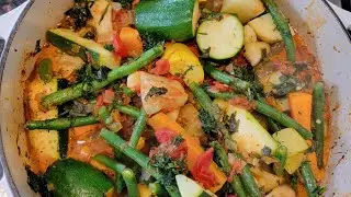 Summertime Vegetable Stew (Briam) Traditional Greek dish