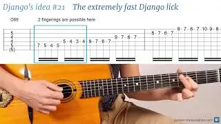 Django Reinhardt lick #21 : The extremely fast Django lick