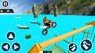 Mega Ramp Bike Stunt Racing 3D - BEACH Map Mod - Android GamePlay 1-2