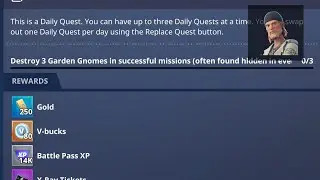Fortnite Save The World, Destroy 3 Garden Gnomes, Winning 80 V-Bucks!!!