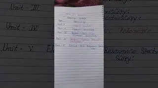Msc.1-👉Semester Chemistry Syllabus(Spectroscopy)