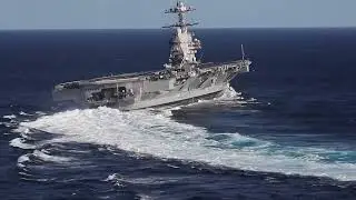 Someone is playing GTA with the USS Gerald R. Ford. 
