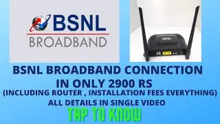 bsnl broadband connection in only 2900 rs full info , setup ,  speed test and router details ||#wifi