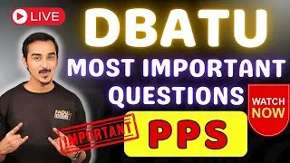 🔴LIVE | DBATU | PPS | PROGRAMMING FOR PROBLEM SOLVING | MOST IMPORTANT | ENGINEERING FIRST YEAR