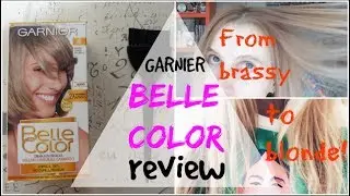 GARNIER BELLE COLOR 7.1 NATURAL DARK ASH BLONDE COLOR CORRECTION FROM BRASSY, YELLOW TO COOL BLONDE