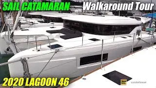 2020 Lagoon 46 Sail Catamaran - Walkaround Tour - 2020 Miami Boat Show