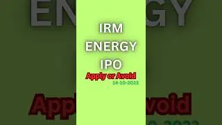 IRM Energy Ipo review #ipo #shortsvideo #investing  #youtubeshorts #stock #stockmarket