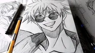 HOW TO DRAW GOJO STEP BY STEP TUTORIAL (jujutsu kaisen)