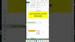 Liste déroulante Excel