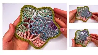 Crochet Easy Leaf Coaster - Perfect Fall Decorations Tutorial