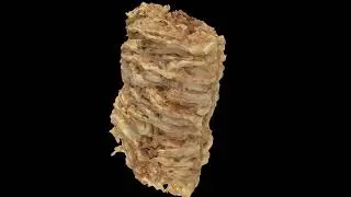 3D photogrammetry scan of a piece of Mini-Wheat cereal.