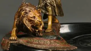 Franz Bergman (Austria 1861-1936) - 'The Lion Tamer&rsquo;, A Fine Cold Painted Bronze Orientalist Group