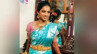Different types of turquoise colour Bridal silk sarees!!!