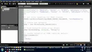 PEAR Video Tutorial 4 Using the Array as a Data source with the Structures DataGrid