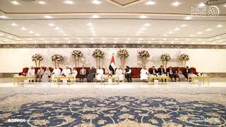سعود بن صقر يستقبل المهنئين بشهر رمضان على مأدبة إفطار