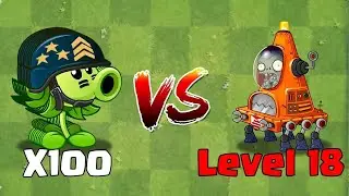 PVZ 2 Challenge - 100 Plants Max Level Vs 100 Robo-Cone Zombie - Who Better?