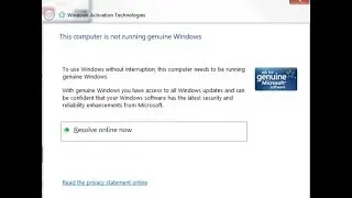 This computer is not running genuine windows fix!!
