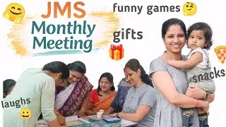 Our JMS monthly meeting vlog🤗| January month✨|funny games😉🎯|@Anusinfotelugu 