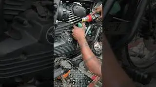 Yezdi adventure second service at Ahmedabad, Oil change motul 10w50 fully synthetic