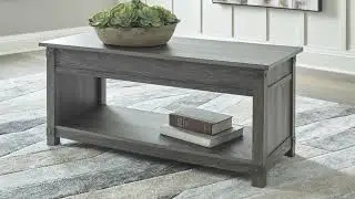 Freedan Grayish Brown Rect Lift Top Cocktail Table