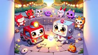 ✨🔮 Lost Magic Pebble Quest! Robots & Friends Find the Shiny Power Stone 🪨🤖