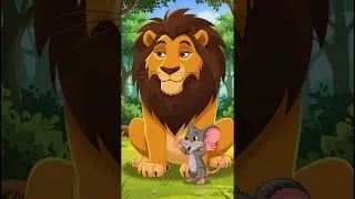 A Moral story by a lion and mouse #kids #funny #moralstories #like #fun #animals #creative