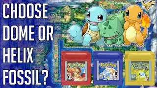 Pokemon Red Blue Yellow Which Fossil is Better - Dome Fossil Kabuto or Helix Fossil Omanyte Guide