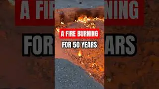 🔥 A giant fire has been burning in Turkmenistan&rsquo;s desert for 50 years #travel #shorts #fire #desert