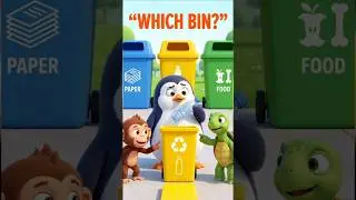 🐘🐒🐧🐢 Animal Clean-Up Crew! | Kids Song Short #animalsforkids#kidsongshort#toddlersongs#preschoolfun