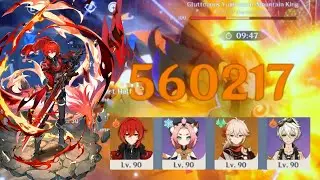 C6 Diluc Melt Dragonstrike vs Snorlax 17s | 5.0 Floor 12 Spiral Abyss | Genshin Impact
