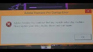 Adobe premiere pro startup error...SOLVED!!!!(HD)