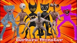 I Shot the Evil Monster | Sirenhead, Hughy Wughy, Cartoon Cat Eyeball Head SCP Bendy