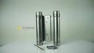 4 in Double Action Spring Hinge Saloon Door Hardware- Satin Chrome Finish