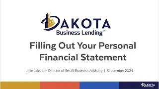 How to Fill Out Your Personal Financial Statement Webinar