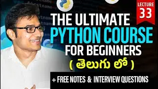 List Comprehensions in Python in Telugu | L33 | Ultimate Python Course | Prof. Ravindrababu Ravula