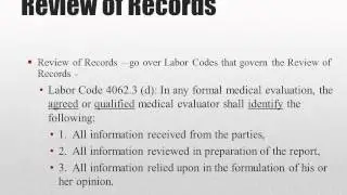 Secret #2 - Review of Records www.ezqmeceu.com QME Continuing Education
