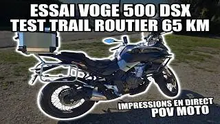 Essai VOGE 500 DSX (2021) 🏍️ | Test Trail Routier sur 65 km &ndash; Impressions en direct | POV Moto