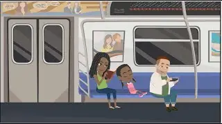 At the train station