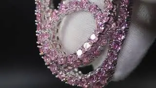 Tennis Chain | Pink Diamond Tennis Chain | Ruby Tennis Chain | Womens Diamond Tennis Necklace