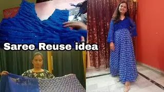 #convertoldsareeintonewdress#howtomakeadress Saree Reuse 👌idea( part 2)@Archanajaiswal