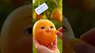 A very cute fruit eating some food seems very cute #ai #cutefruits #dreamai#funnyai #deepdream #ai