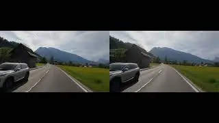 Австрия в 3D. SBS.  Дорога на Altaussee 5К 50fps