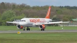 Easy Jet Airbus A320 G-EZUT Landing at Hamburg Airport