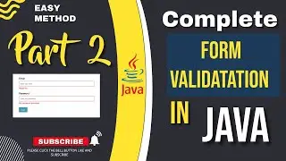 Registration and Validation in Java| Validation for Registration form in JavaScript| Part 2