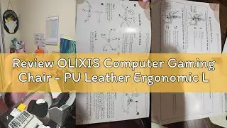 Review OLIXIS Computer Gaming Chair - PU Leather Ergonomic Lumbar Support with Flip-up Armrest and 3