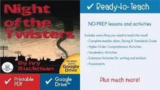 Night of the Twisters Novel Study Unit