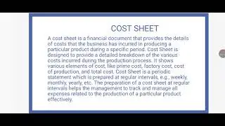 COST AND MANAGEMENT ACCOUNTING UNIT 1 | Dr.Silviya | Department of Business Administration